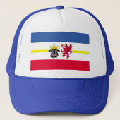 Vlag van Mecklenburg-Western Pommeren Trucker Hat Trucker Pet (Voorkant)