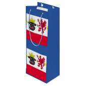 Vlag van Mecklenburg-Western Pommeren Wijn Gift Ba Wijn Cadeautas (Achterkant Gekanteld)