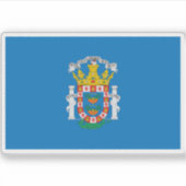 Vlag van Melilla Sticker (Voorkant)
