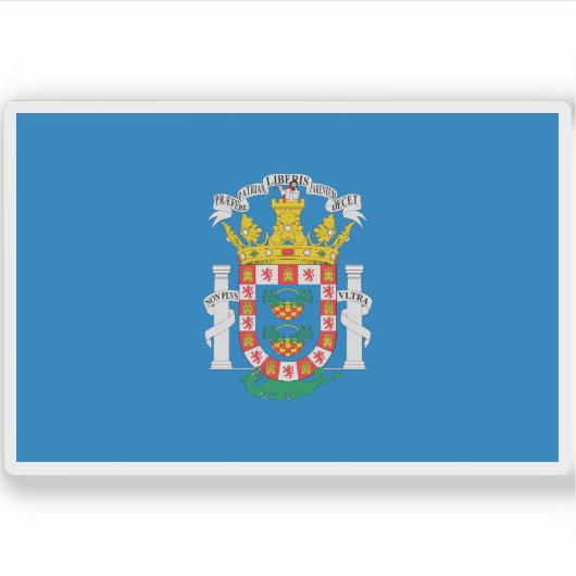 Vlag van Melilla Sticker (Voorkant)