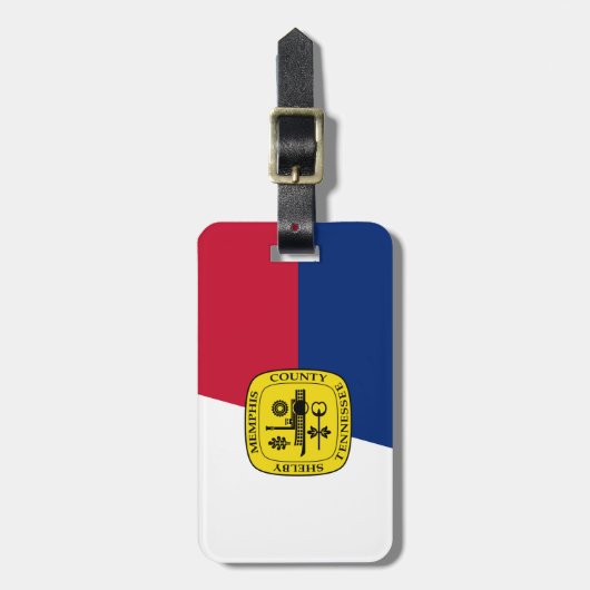 Vlag van Memphis, Bagagelabel Tennessee (Voorkant verticaal)
