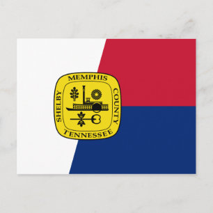 Vlag van Memphis, Tennessee Briefkaart