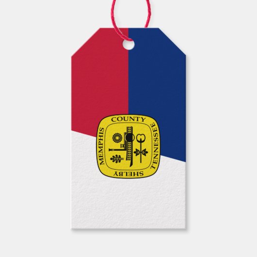 Vlag van Memphis, Tennessee Gift Labels Cadeaulabel (Voorkant)