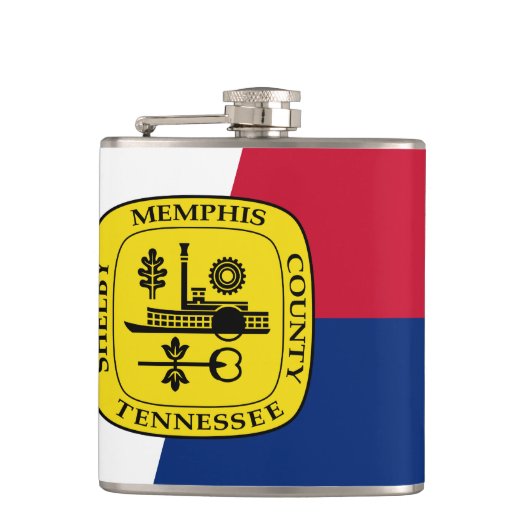 Vlag van Memphis, Tennessee Hip Flask Heupfles (Voorkant)