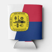 Vlag van Memphis, Tennessee Koelbox Blikjeskoeler (Achterkant)