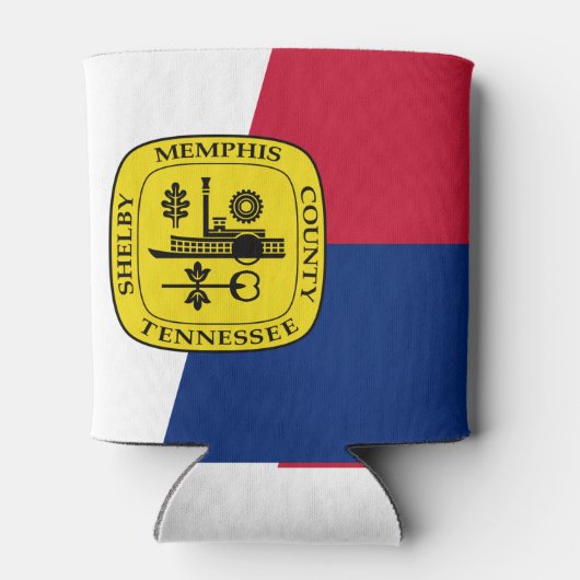 Vlag van Memphis, Tennessee Koelbox Blikjeskoeler (Achterkant)