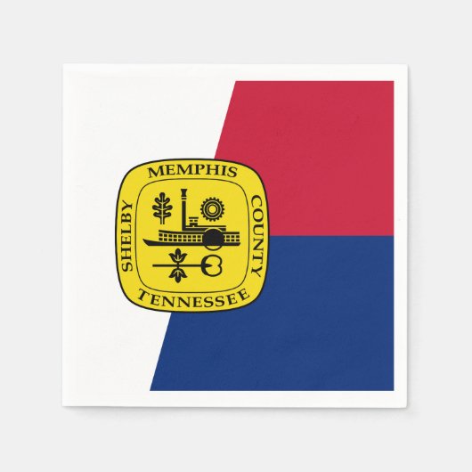 Vlag van Memphis, Tennessee Napkins Servet (Voorkant)