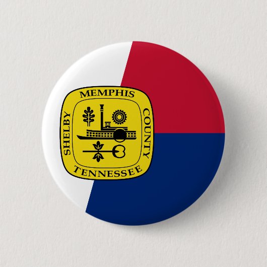 Vlag van Memphis, Tennessee Pinback Button (Voorkant)