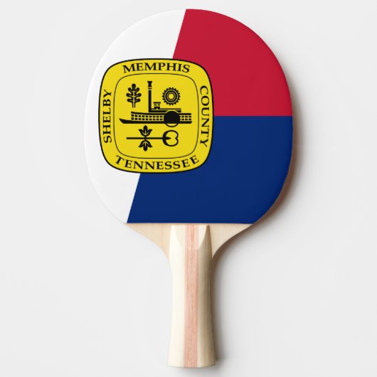 Vlag van Memphis, Tennessee Ping Pong Paddle Tafeltennisbatje (Voorkant)