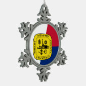 Vlag van Memphis, Tennessee Snowflake Pewter Chris Tin Sneeuwvlok Ornament (Links)