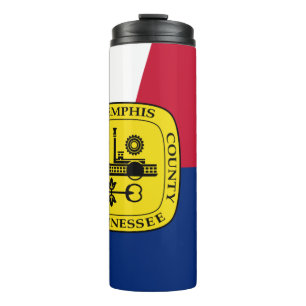 Vlag van Memphis, Tennessee Thermal Tumbler Thermosbeker