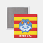 Vlag van Menorca, Spanje Magneet (Voorkant / Achterkant)