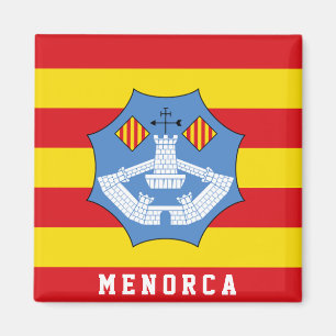 Vlag van Menorca, Spanje Magneet