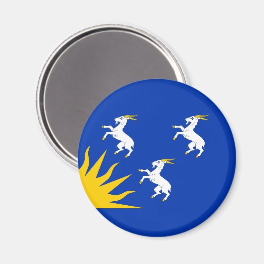 Vlag van Merionethshire Magnet (Voorkant / Achterkant)