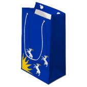 Vlag van Merionethshire Small Gift Bag Klein Cadeauzakje (Voorkant Gekanteld)