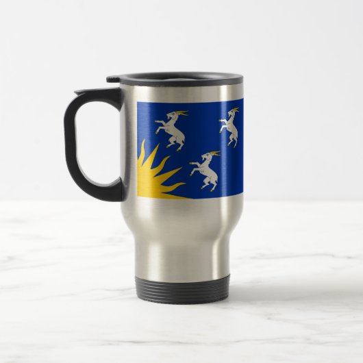 Vlag van Merionethshire Travel Mug Reisbeker (Links)