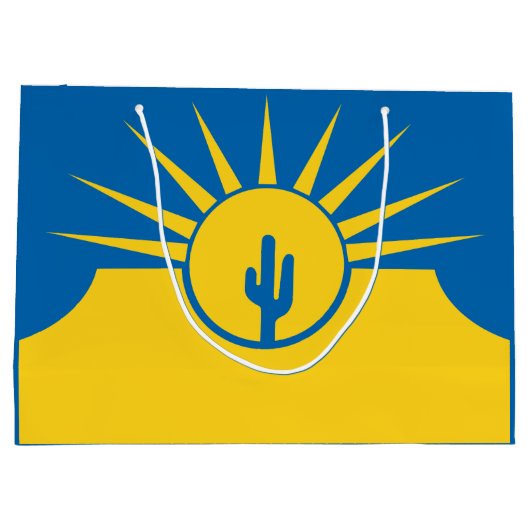 Vlag van Mesa, Arizona Large Gift Bag Groot Cadeauzakje (Achterkant)
