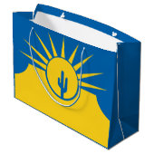 Vlag van Mesa, Arizona Large Gift Bag Groot Cadeauzakje (Achterkant Gekanteld)