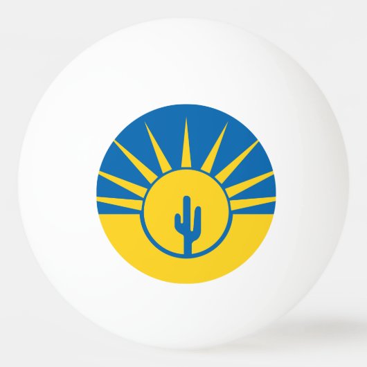 Vlag van Mesa, Arizona Ping-Pong Ball (Achterkant)