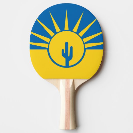 Vlag van Mesa, Arizona Ping-Pong Paddle Tafeltennisbatje (Voorkant)