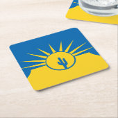 Vlag van Mesa, Arizona Square Paper Onderzetter (Schuin)