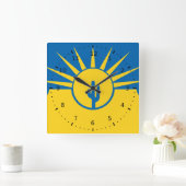 Vlag van Mesa, Arizona Square Wall Clock Vierkante Klok (Huis)