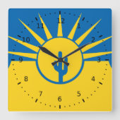 Vlag van Mesa, Arizona Square Wall Clock Vierkante Klok (Voorkant)