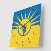Vlag van Mesa, Arizona Square Wall Clock Vierkante Klok (Hoek)