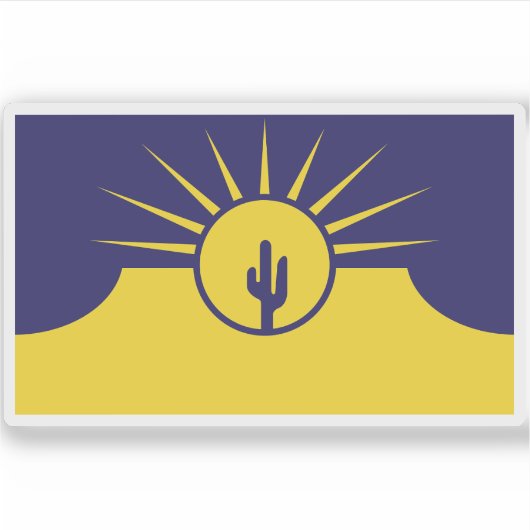 Vlag van Mesa, Arizona Sticker (Voorkant)