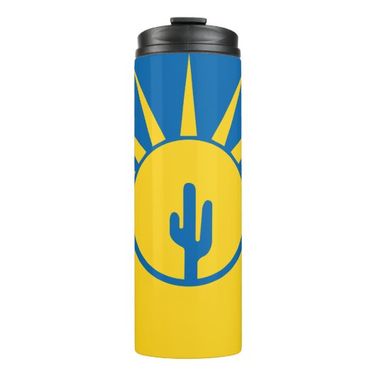 Vlag van Mesa, Arizona Thermal Tumbler Thermosbeker (Voorkant)