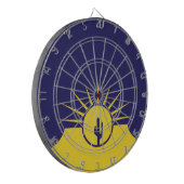 Vlag van Mesa (Arizona, VS) Dartbord (Voorkant Links)