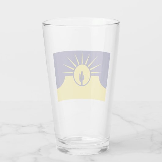 Vlag van Mesa (Arizona, VS) Glas (Achterkant)