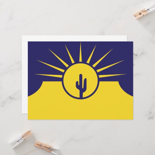Vlag van Mesa (Arizona, VS) Kaart (Voorkant / Achterkant in situ)