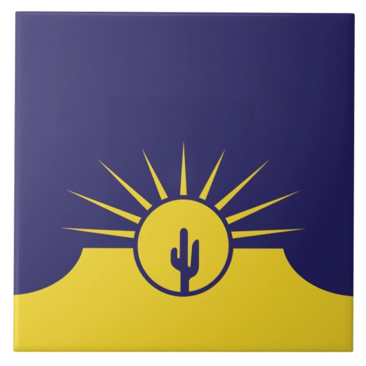 Vlag van Mesa (Arizona, VS) Tegeltje (Voorkant)