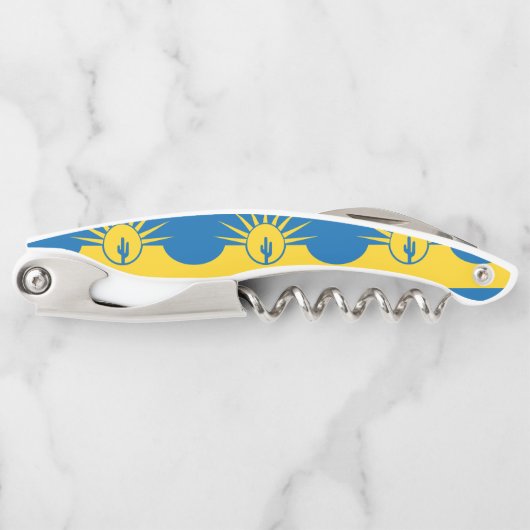 Vlag van Mesa, Arizona Waiter's Corkschroef Kurkentrekker (Voorkant)