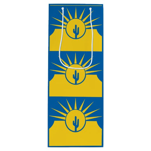 Vlag van Mesa, Arizona Wine Gift Bag Wijn Cadeautas (Voorkant)