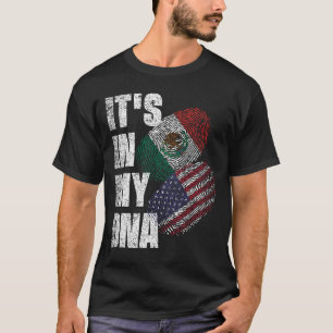Vlag van Mexicaans en Amerikaans erfgoed T-shirt