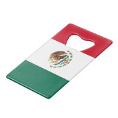 Vlag van Mexicaanse Kaart flessenopener Creditkaart Flessenopener (Voorkant Gekanteld)