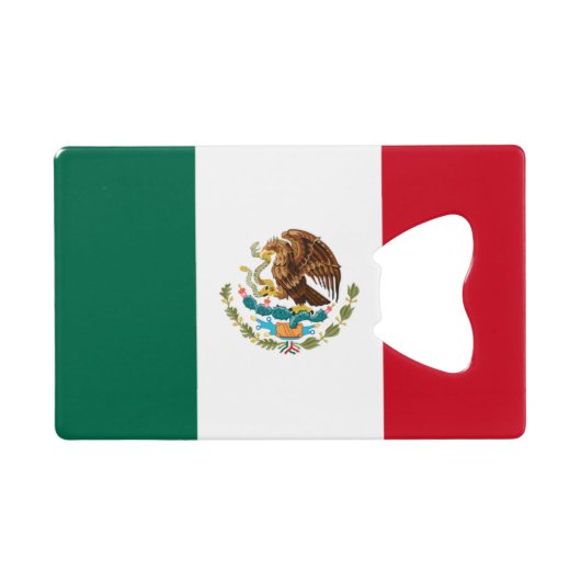 Vlag van Mexicaanse Kaart flessenopener Creditkaart Flessenopener (Achterkant Horizontaal)