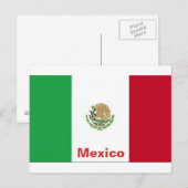 Vlag van Mexico ansichtkaart Briefkaart (Voorkant / Achterkant)