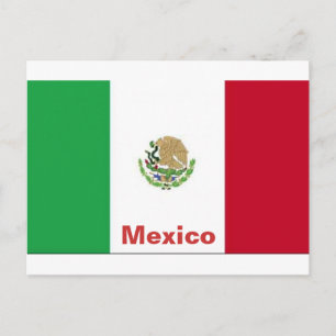 Vlag van Mexico ansichtkaart Briefkaart