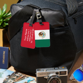 Vlag van Mexico Bagagelabel