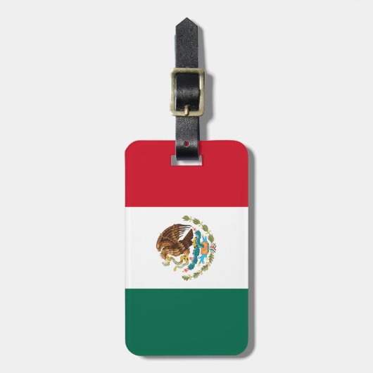 Vlag van Mexico Bagagelabel (Voorkant verticaal)