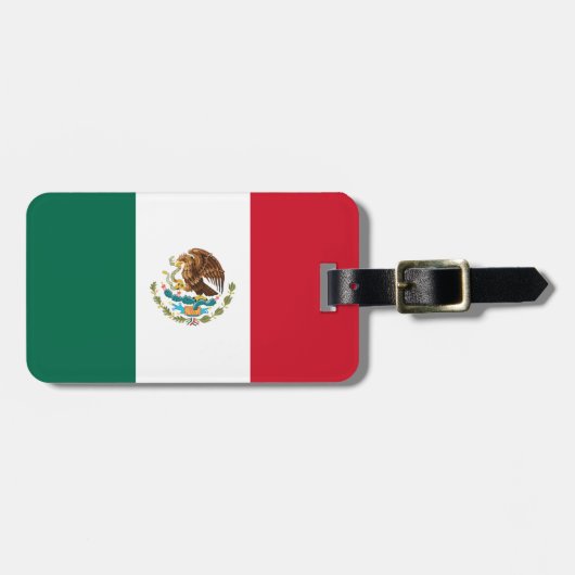 Vlag van Mexico Bagagelabel (Voorkant horizontaal)