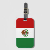Vlag van Mexico Bagagelabel (Voorkant (verticaal))