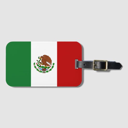 Vlag van Mexico Bagagelabel (Voorkant (horizontaal))