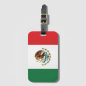 Vlag van Mexico Bagagelabel (Voorkant (verticaal))