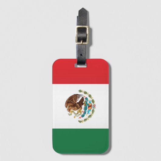 Vlag van Mexico Bagagelabel (Voorkant (verticaal))