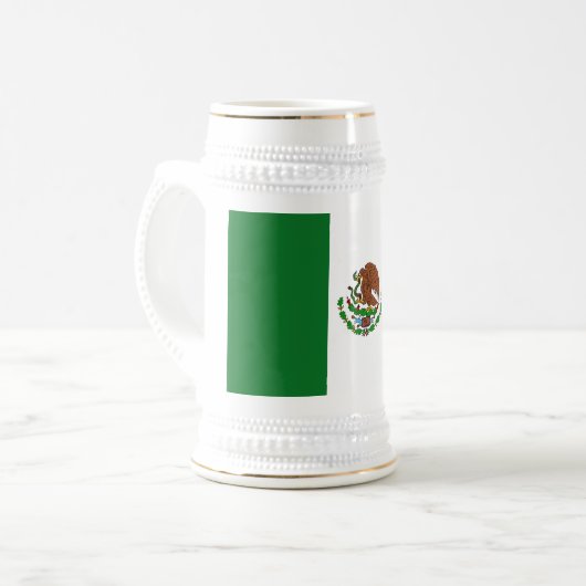 Vlag van Mexico Bierpul (Voorkant links)