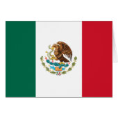 Vlag van Mexico Blank binnenin groet (Voorkant Horizontaal)